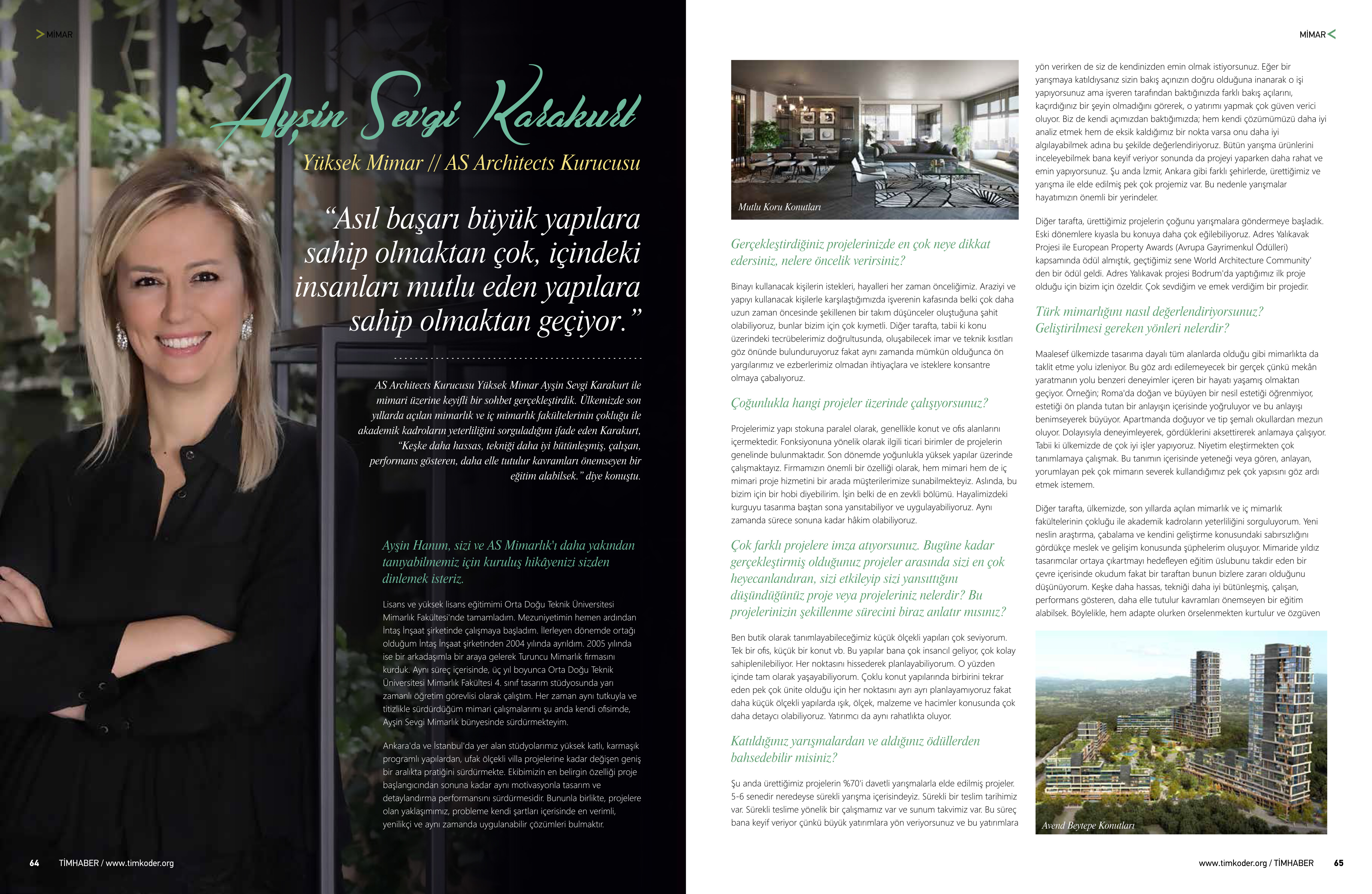  TİMHABER MAGAZINE, JANUARY - MARCH 2018 / INTERVIEW 